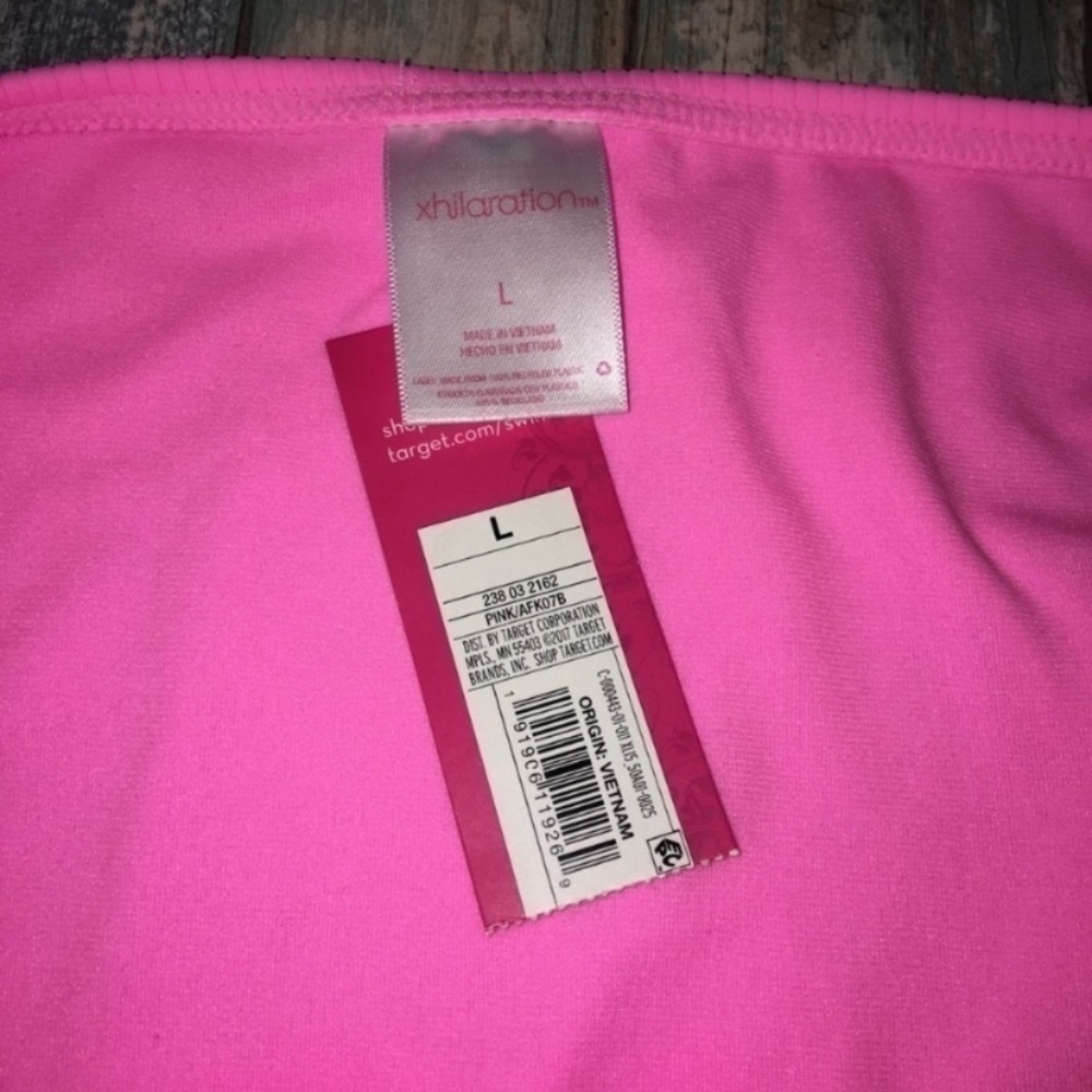 Xhilaration Pink Bikini Bottoms Women’s Large Bright Pink Sporty Side Swimwear - Picture 4 of 5
